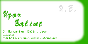 uzor balint business card